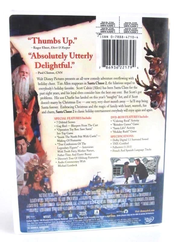 The Santa Clause 2 Tim Allen Walt Disney Pictures 2003 G DVD Video Full Screen