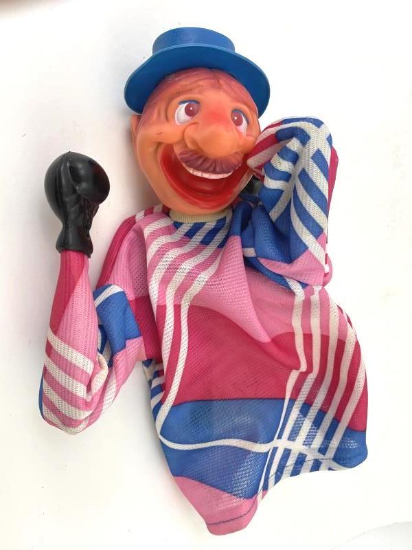 Mid Century Rojus Punching Puppet Smiling Man With Mustache