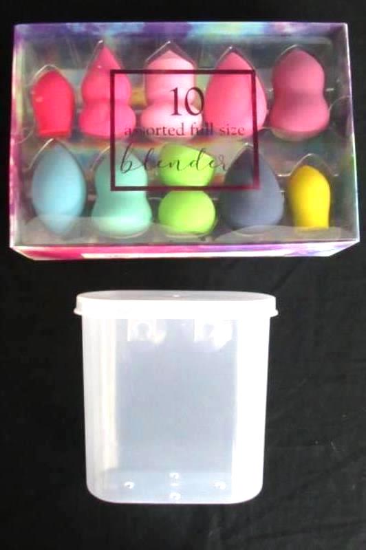 BellaBeauty 10 Pack of Assorted Beauty Blender Makeup Sponges with Storage Case