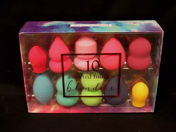 BellaBeauty 10 Pack of Assorted Beauty Blender Makeup Sponges with Storage Case