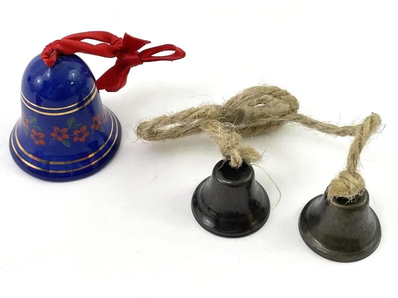 Lot of 7 Bell Christmas Decorations Various Sizes