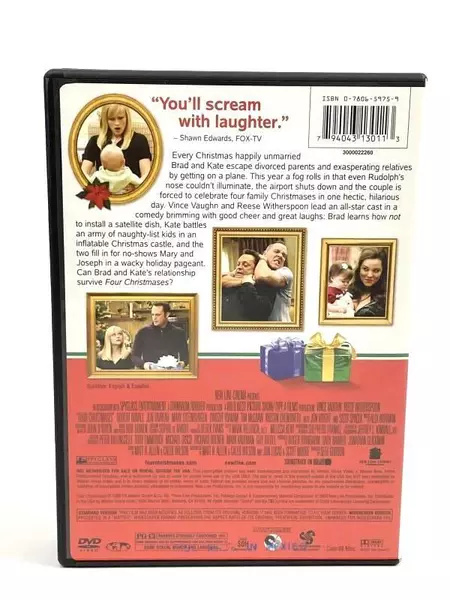 Four Christmases Christmas Holiday Movie DVD Vince Vaughn Reese Witherspoon