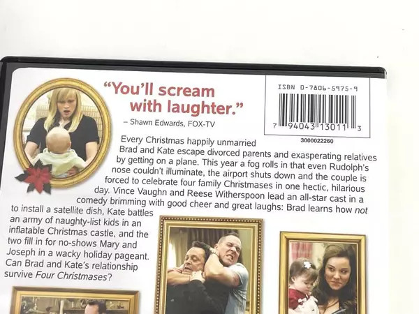 Four Christmases Christmas Holiday Movie DVD Vince Vaughn Reese Witherspoon