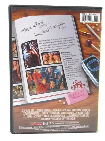 School Of Life DVD Movie David Paymer Ryan Reynolds PG 2005 Screen Media Films