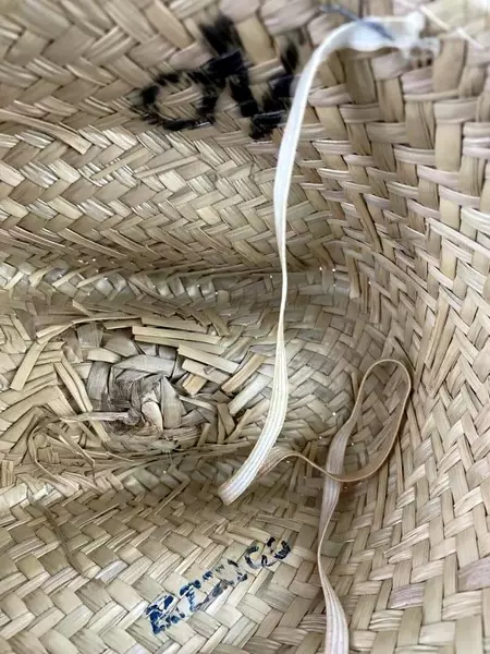 Vintage Men's Straw Hat South Western Tan Black Ribbon Made In Mexico