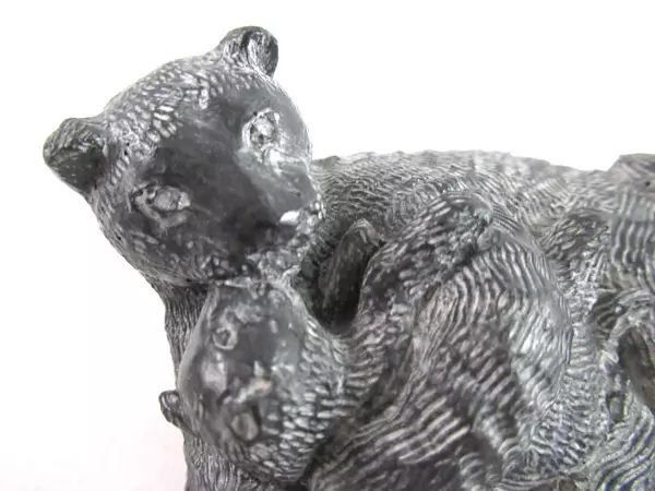Wolf Original Sculpture Puma or Lioness And Her Cub Hand Made Canada