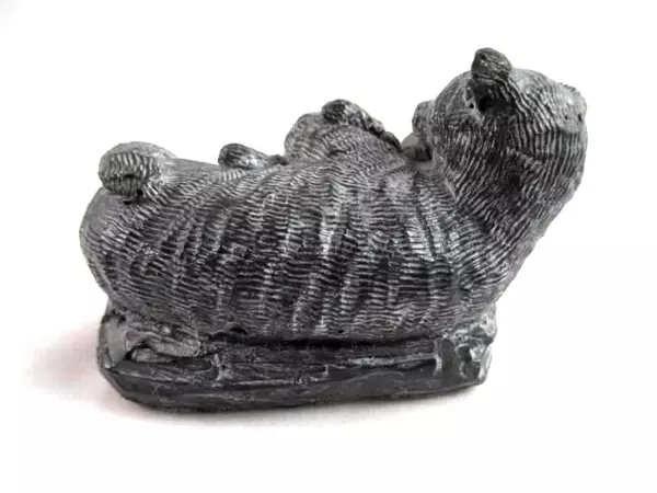 Wolf Original Sculpture Puma or Lioness And Her Cub Hand Made Canada