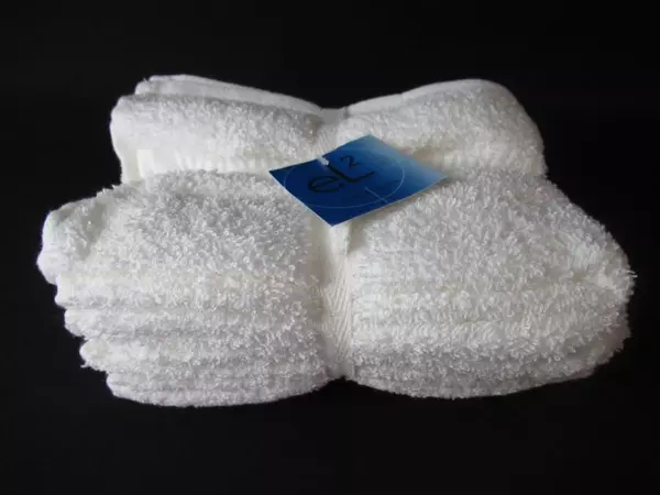 Set of 4 Everyday Living Hand Towels Bathroom Cotton White Terry Cloth NWT EL2