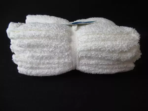 Set of 4 Everyday Living Hand Towels Bathroom Cotton White Terry Cloth NWT EL2