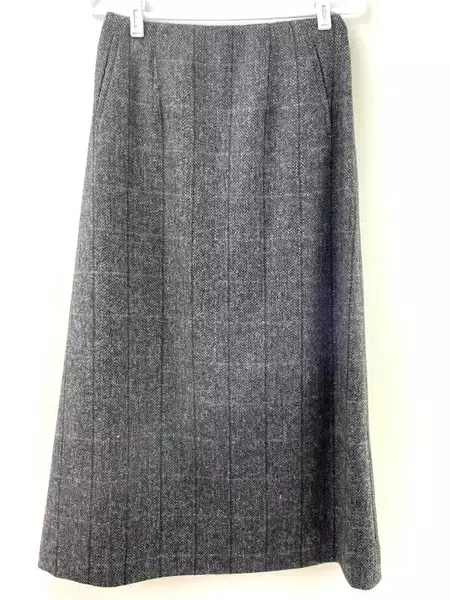 Vintage HB II Harve Benard Women's Grey Tweed Jacket & Skirt Suit Set Sz 4 Wool