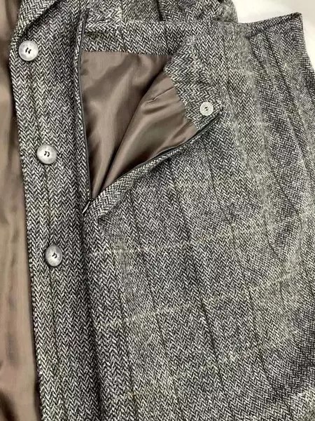 Vintage HB II Harve Benard Women's Grey Tweed Jacket & Skirt Suit Set Sz 4 Wool