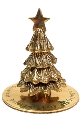 Olympic Specialty Corp Brass Christmas Tree Card Holder 2 Inches