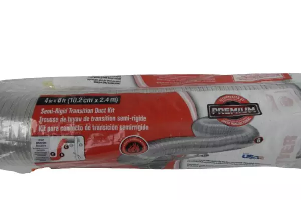 Lambro L3120UL Aluminum Flexible Clothes Dryer Transition Duct w/ Clamp 4" x 8'