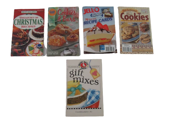 Lot of 9 Holiday Paperback Cookbooks Crisco Eagle Brand Campbell's Gold Medal