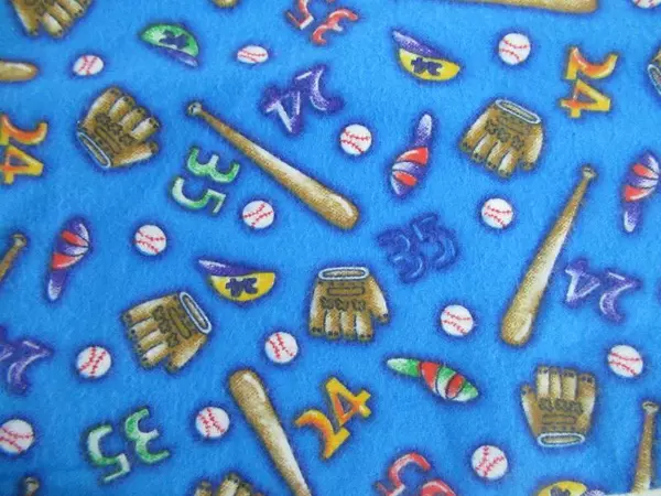 Vintage Boy's Size Medium 2 Piece Homemade Pajama Set Patchwork Sports Blue