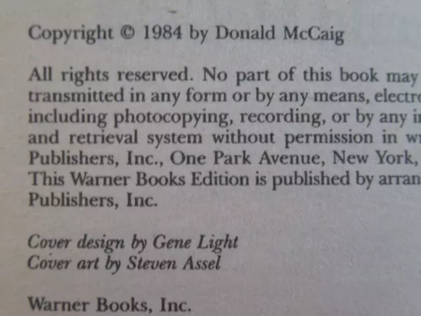 1984 Nop's Trials Donald McCaig Paperback Warner Books First Printing