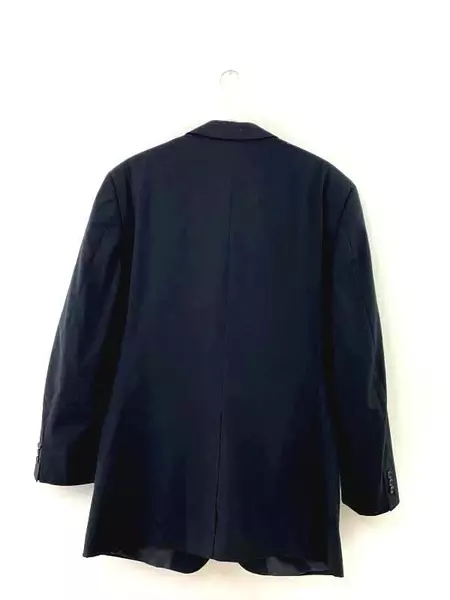 Brooks Brothers Navy Blue Blazer Jacket Men's Size 43L Shoulder Pads And Pockets