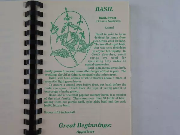 A Celebration of Herbs Cookbook from The Memphis Herb Society Spiral 1991