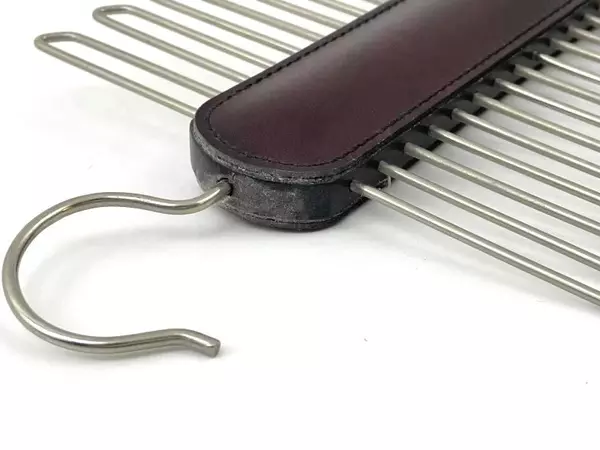 Vintage Metal & Faux Leather Tie Belt Hanger Accessories Closet Organization