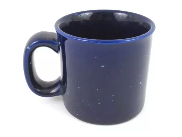 Yellowstone Souvenir Mug Cup National Park Blue White Speckled Grizzly Bear Logo