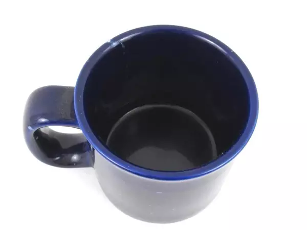 Yellowstone Souvenir Mug Cup National Park Blue White Speckled Grizzly Bear Logo