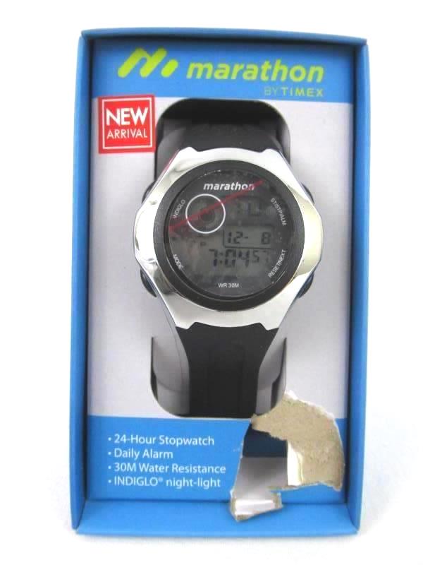 Marathon By Timex Men's Quartz Digital Wristwatch TW 5M32600 WZ Gray Silver Tone