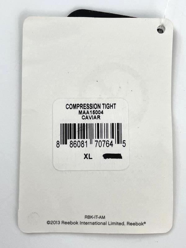 Reebok Black Caviar Compression Tights Men's Size XL MAA15004 Anti-Microbial
