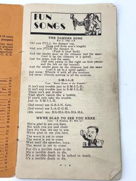 Camp Songs Popular Edition by Zander & Klusman 1938 Boy Scouts & Girls Scouts