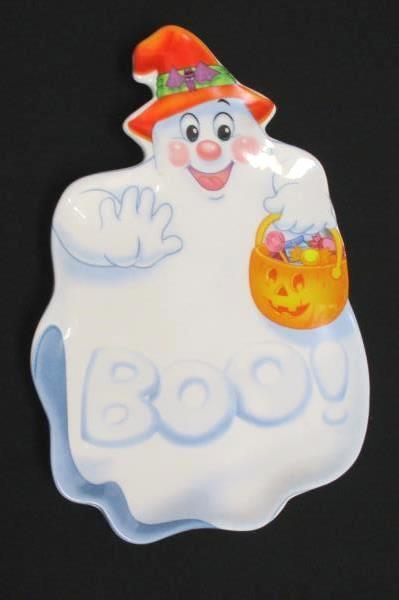 Lot of 3 Halloween Decorations Skeleton Ghouls Napkin Ghost Plate Party