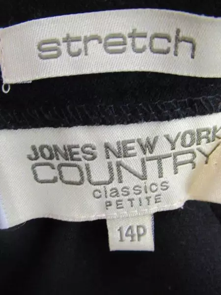 Vintage Jones New York Country Classic Petite Pants Women's Size 14P Black
