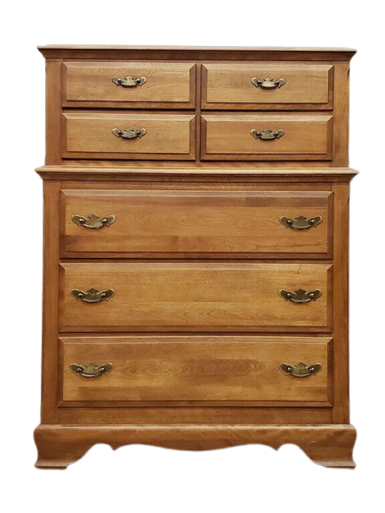 L A Period Eastern Birch Chest Of Drawers 7 Drawers