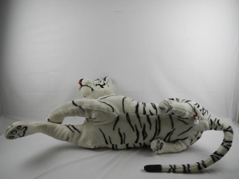 Melissa & Doug 5 ft Giant Siberian White Tiger Stuffed Animal Lifelike