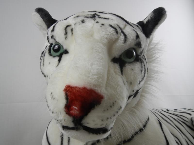 Melissa & Doug 5 ft Giant Siberian White Tiger Stuffed Animal Lifelike