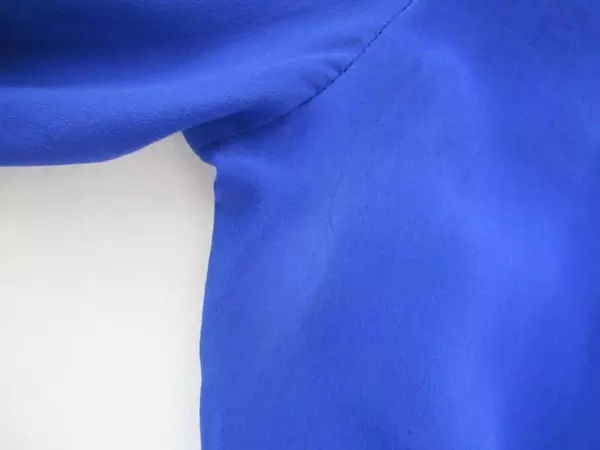 Madison By Madison Marcus Blouse Dress Royal Blue Long Sleeves Women's Size Med