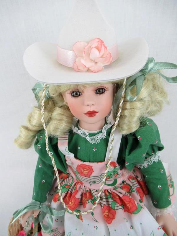 Vintage Paradise Galleries 14" Musical Doll Country Darling Collection Porcelain