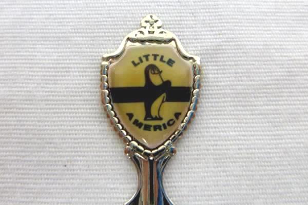 Lot of 2 Wyoming Souvenir Spoon Little America Equality State Wildflowers State
