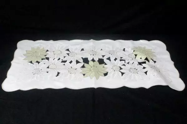 Mixed Holiday Lot: 4 Place Mats Set of Taper Candle Holders Poinsettia Dollie