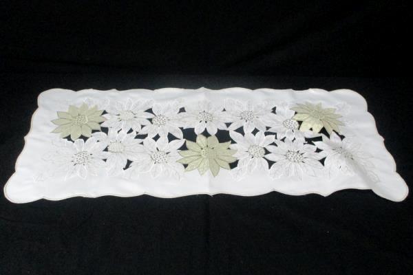 Mixed Holiday Lot: 4 Place Mats Set of Taper Candle Holders Poinsettia Dollie