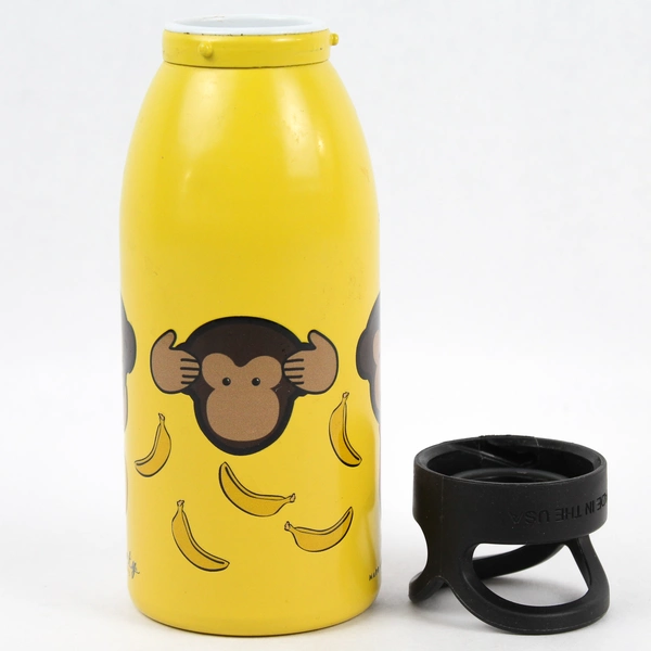 Liberty Bottleworks Aluminum 16 Oz Water Bottle Yellow Monkey See No Evil