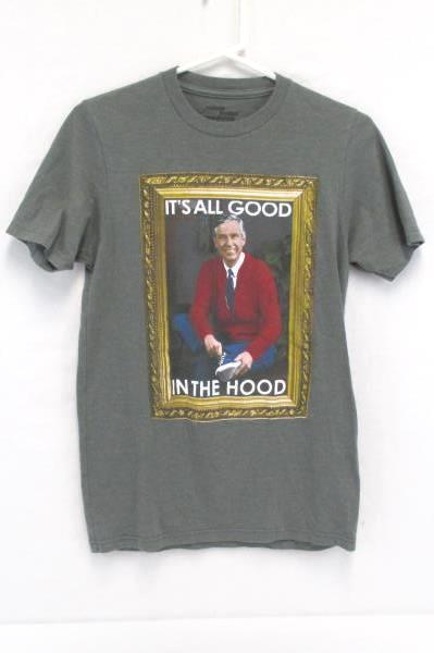 Mister Rogers Neighborhood T-Shirt It's All Good in the Hood Gray Unisex Small