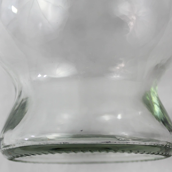 Unbranded Clear Glass Large Mouth Flower Vase Home Decor