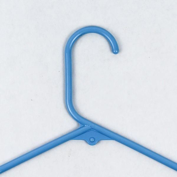 Lot of 10 Shades of Light Blue Plastic Tubular Clothing Hangers Standard Size