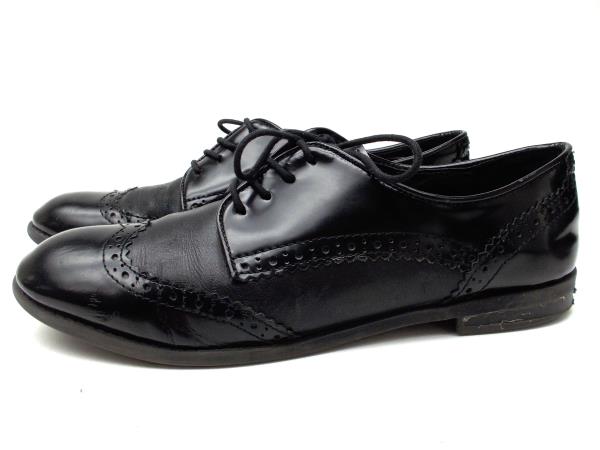MARC FISHER Black "Sailor" Wingtip Oxfords Leather Womens Size 9