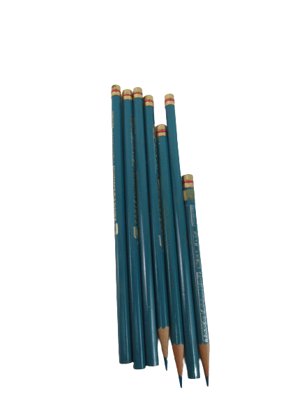 Lot of 7 Vintage Eagle Verithin Sky Blue Drafting Pencils