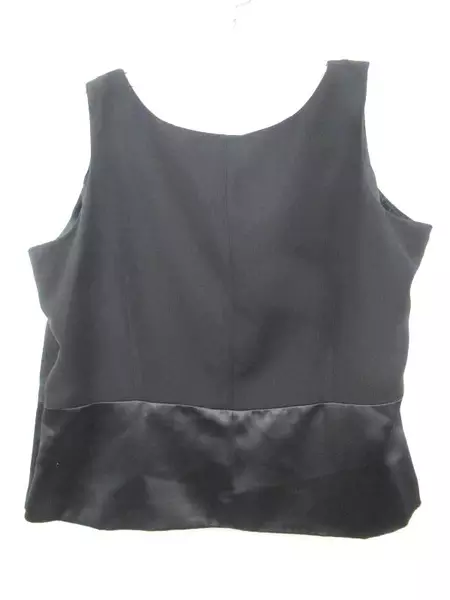 Amanda Smith Women Suits Top Sleeveless Black Embroidery Lined Women's Size 16W