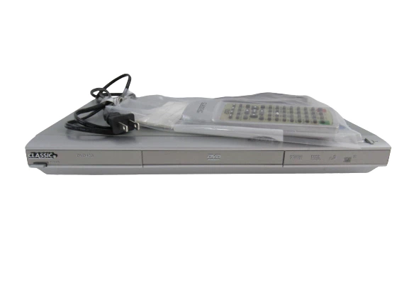 Classic DVD42S DVD Player With Remote and AV Cables Silver-Colored