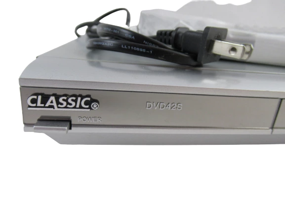 Classic DVD42S DVD Player With Remote and AV Cables Silver-Colored