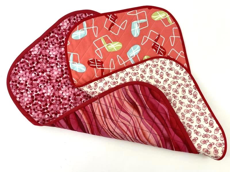 Lot Of 4 Reversible Quilted Mix Match Placemats Bright Spring Summer Hosting