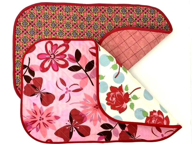 Lot Of 4 Reversible Quilted Mix Match Placemats Bright Spring Summer Hosting