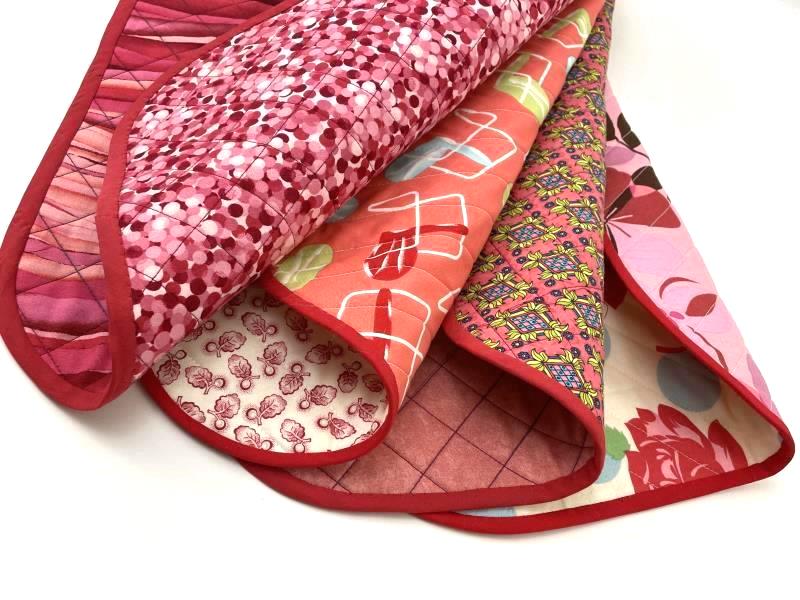 Lot Of 4 Reversible Quilted Mix Match Placemats Bright Spring Summer Hosting